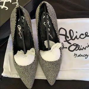 Alice + Olivia Devon dotted leather pump